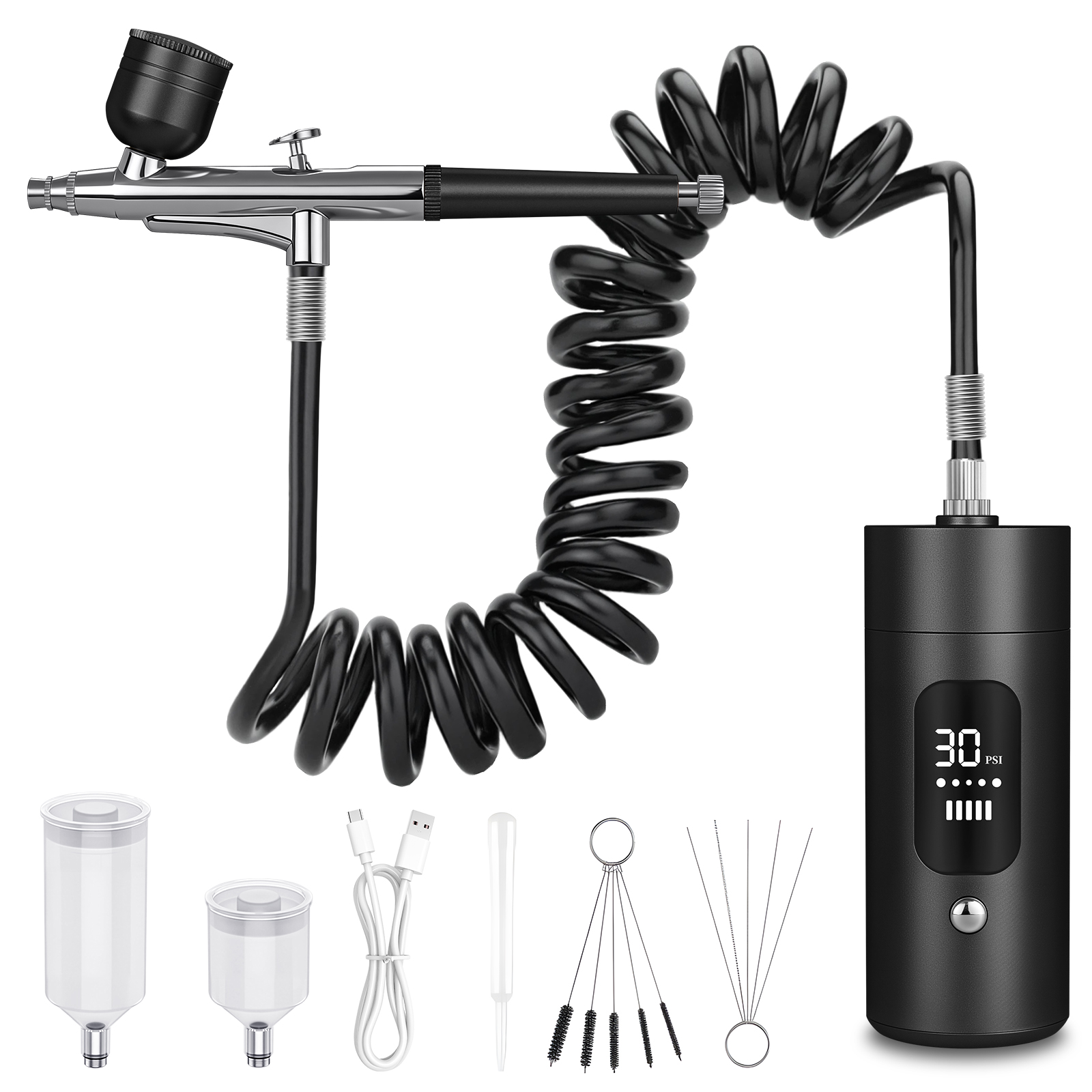 Airbrush Compressor Kit - Kit de Pistola de Manicura: Pistola