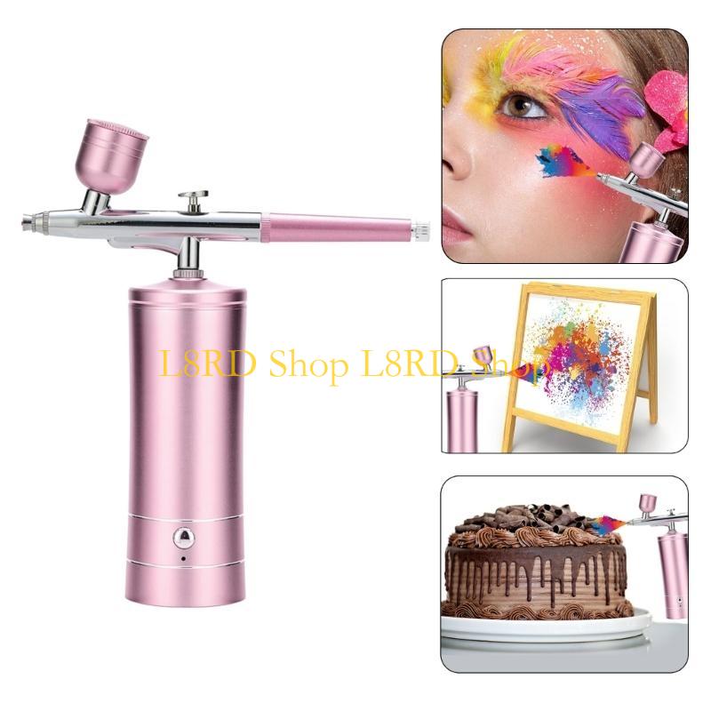 Airbrush Compressor Kit - Pistolas aerógrafo inalámbrico L8RD, juego aerógrafo