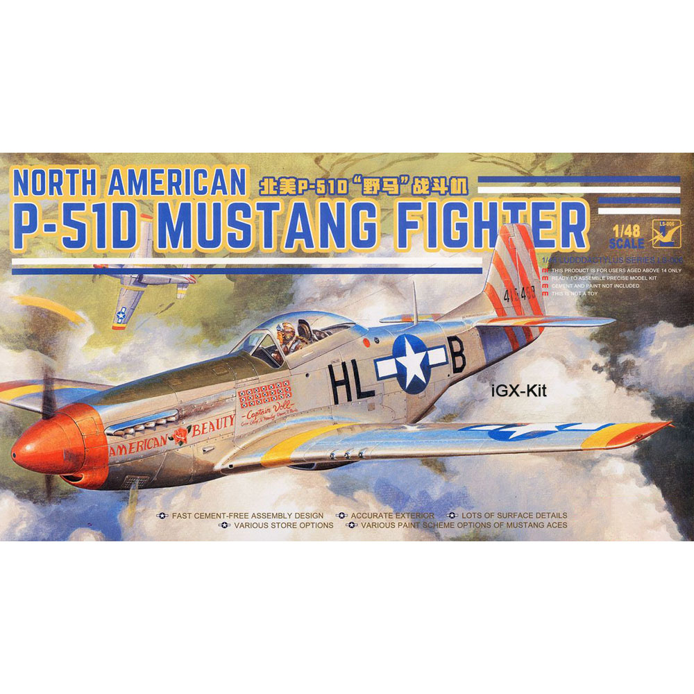 Model Kit Mustang - Meng LS-006 Escala 1/48 Avión de