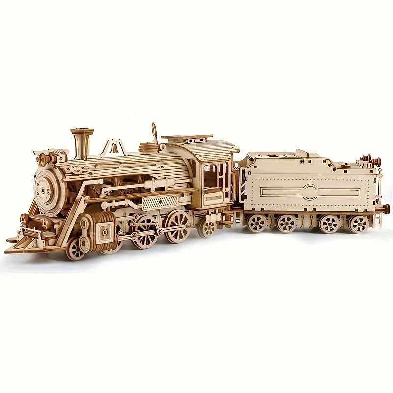 Model Kit Locomotive - Locomotora rompecabezas de madera 3D, modelo