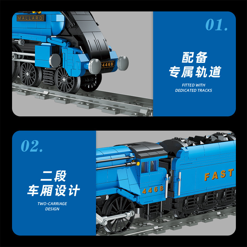 Set de 1413 Piezas de Bloques  - Model Kit Locomotive reseña y precio