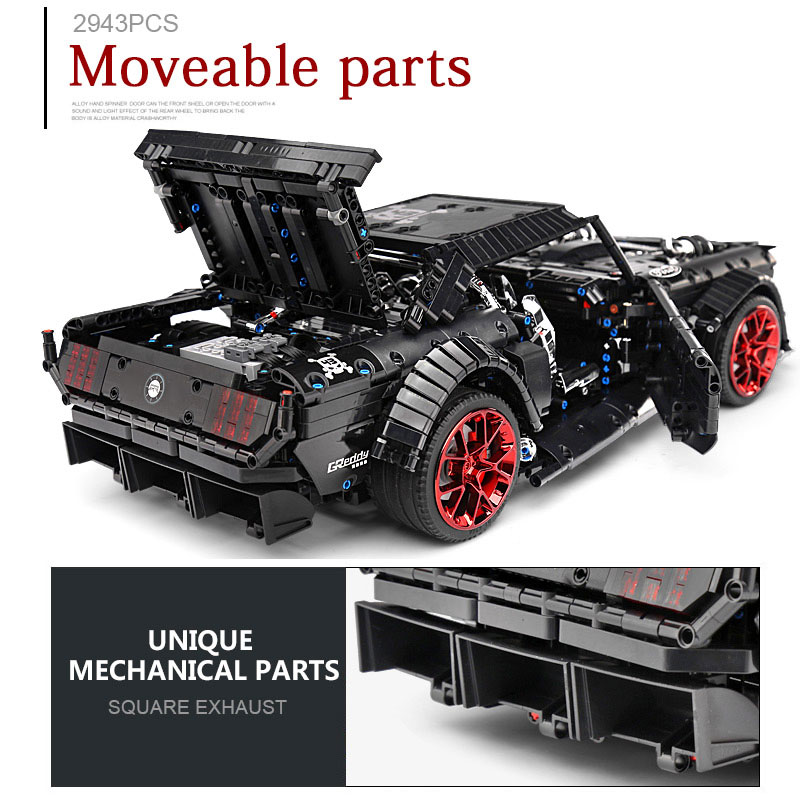 2943 Uds. Bloques de construcc - Model Kit Mustang reseña y precio