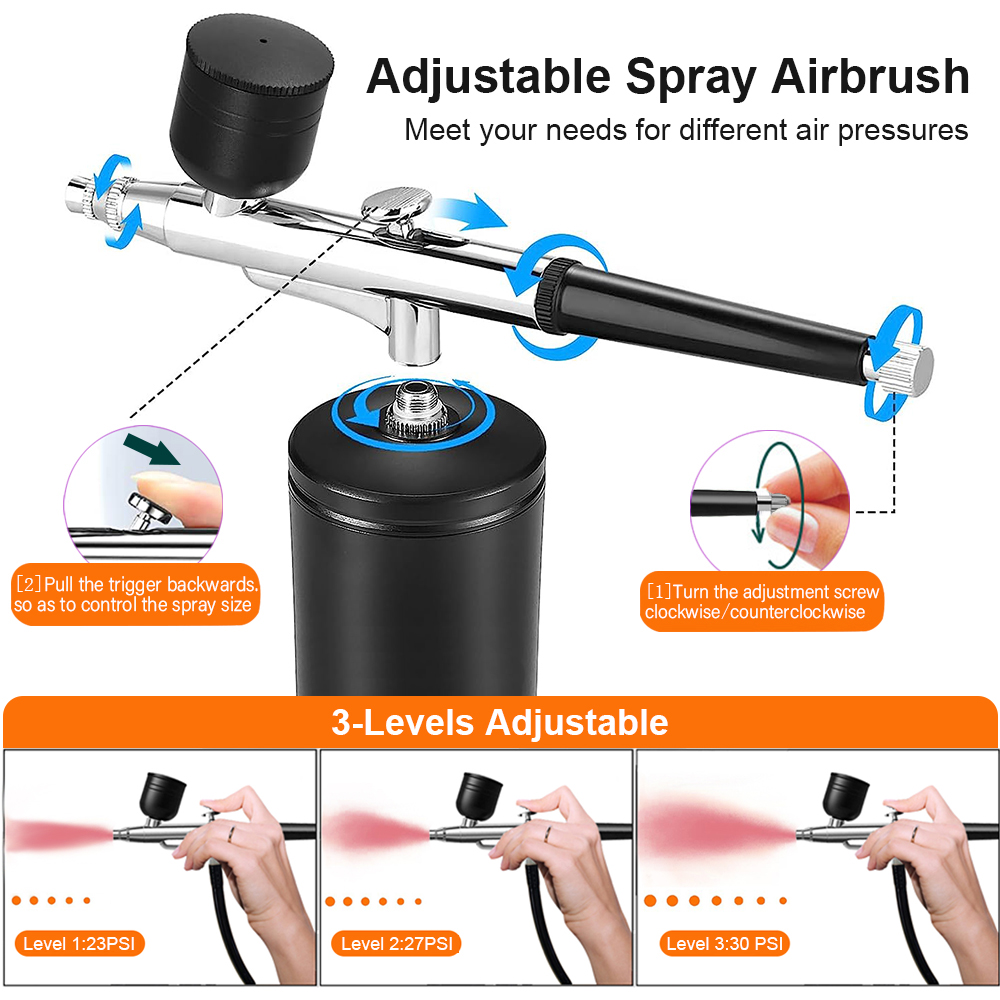 Aerógrafo con compresor, aeróg - Airbrush Compressor Kit reseña y precio