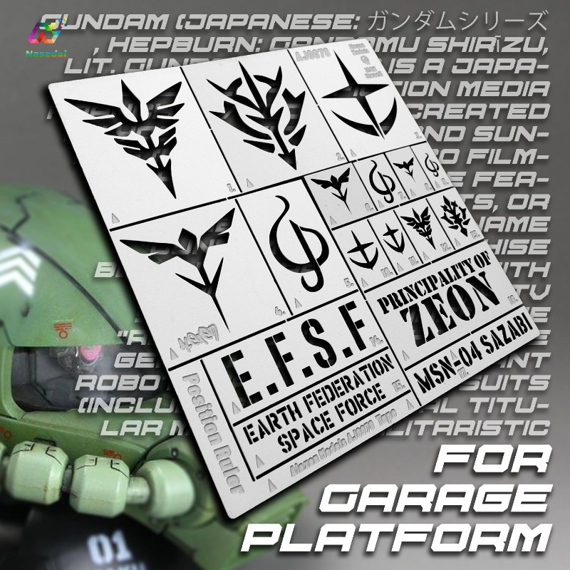 Plantilla de aerógrafo de acer - Gundam Model Mg reseña y precio