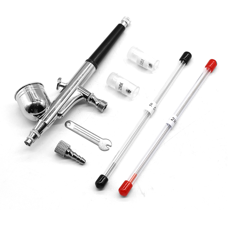 Mini aerógrafo de doble acción - Airbrush Compressor Kit reseña y precio