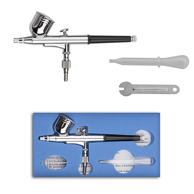 Mini aerógrafo de doble acción - Airbrush Compressor Kit reseña y precio