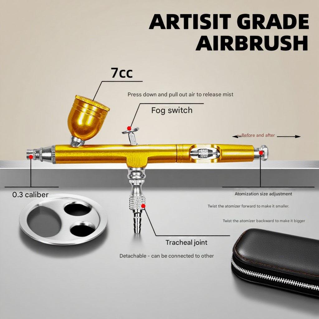 Aerógrafo de doble acción de 0 - Airbrush Compressor Kit reseña y precio