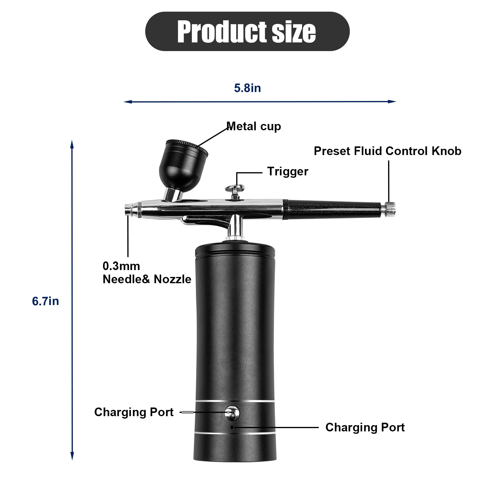 Kit de Aerógrafo Recargable In - Airbrush Compressor Kit reseña y precio